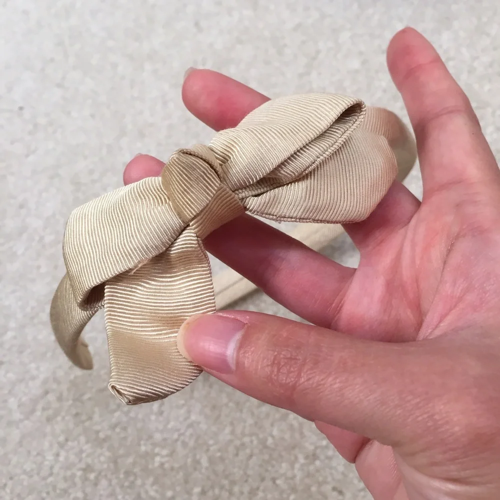 Grosgrain ribbon bow headband